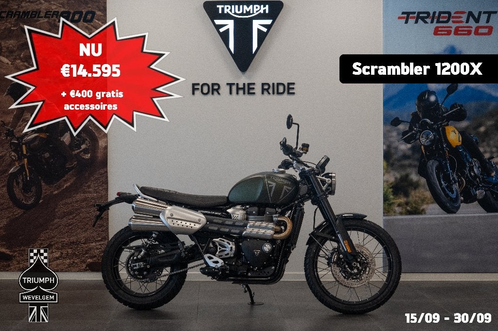 Triumph Scrambler 1200 X, Permis Moto A, Entreprise, Plus de 35 kW, ABS