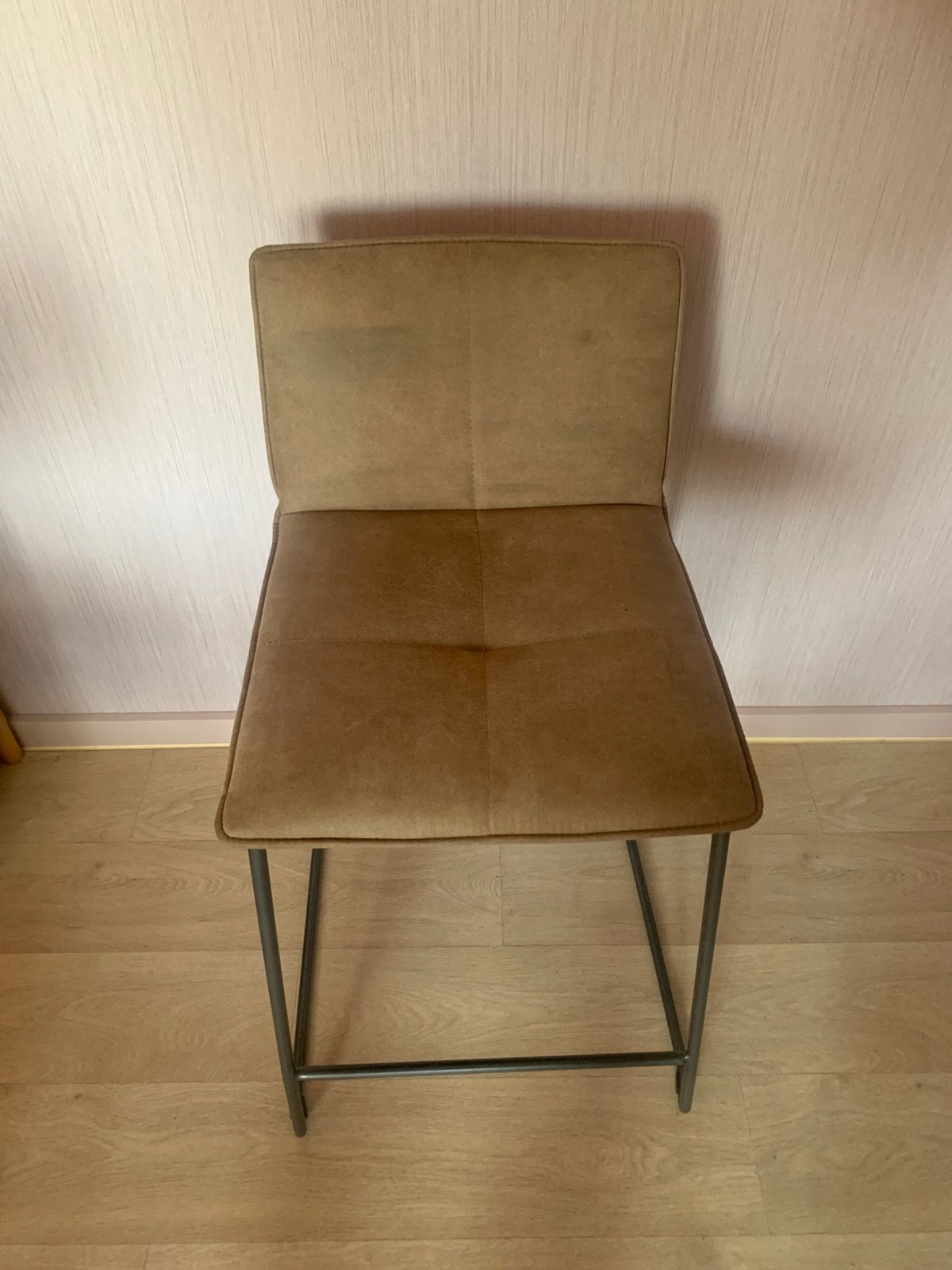 4 chaises de bar, Métal, 4 tabourets, Comme neuf, 30 à 60 cm