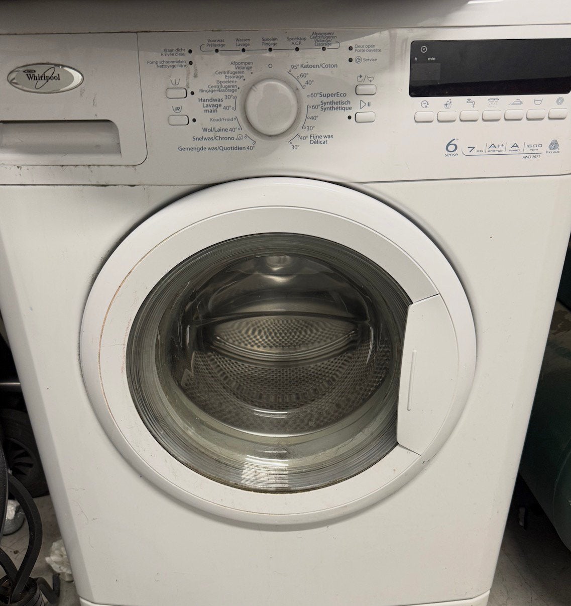 lave-linge Whirlpool AWO 2671, 6 à 8 kg, Enlèvement ou Envoi, Programme lavage à la main, Chargeur frontal