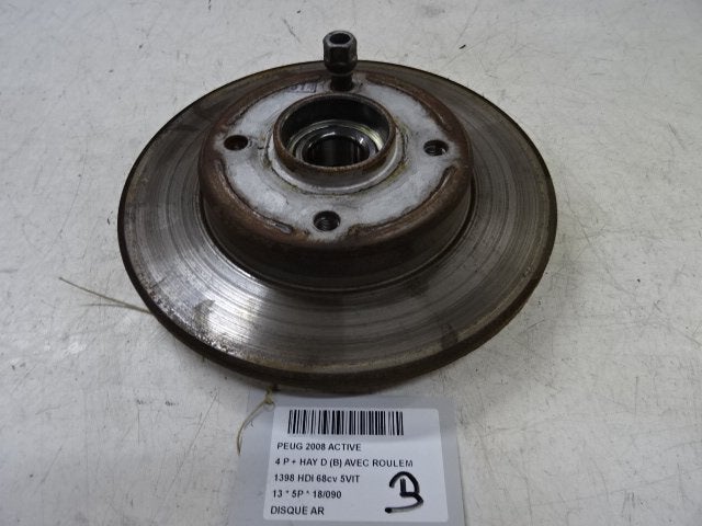 FREIN DISQUE ARRIÈRE Peugeot 2008 (CU) (01-2013/12-2019), Utilisé, Peugeot