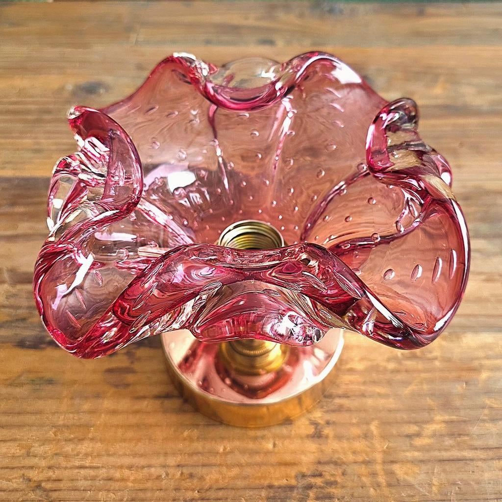 Lampe murale vintage en verre de Murano., Enlèvement ou Envoi