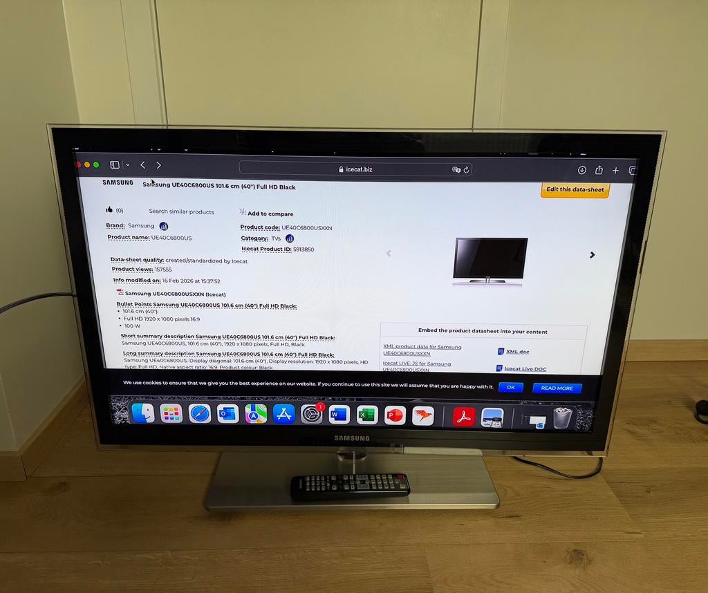 Samsung Tv (40'') Full HD Black, Audio, Tv en Foto, Televisies, Ophalen, 80 tot 100 cm, Zo goed als nieuw, Samsung