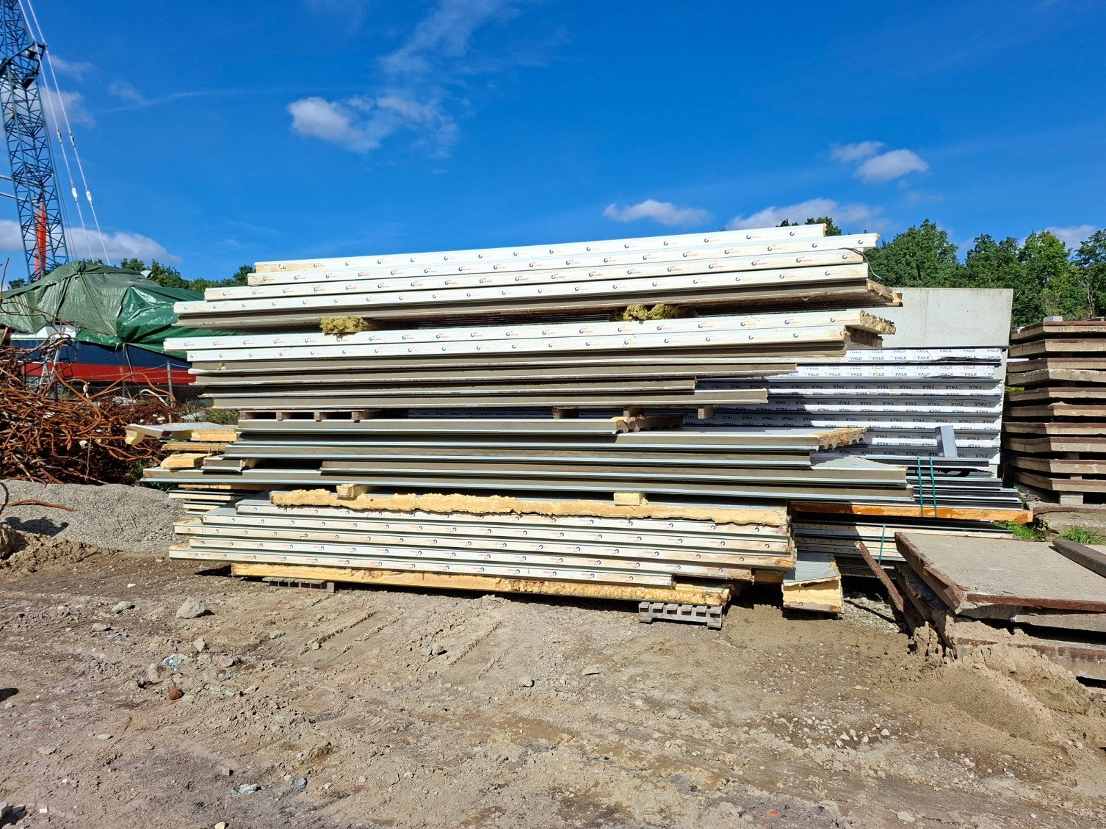 Sandwichpanelen, dakplaten,, Enlèvement, Utilisé, 250 cm ou plus, Autres types