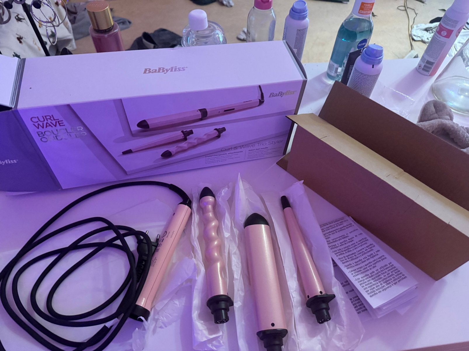 BaByliss Curl & Wave Trio Styler, Ophalen of Verzenden, Zo goed als nieuw, Krultang of Stijltang