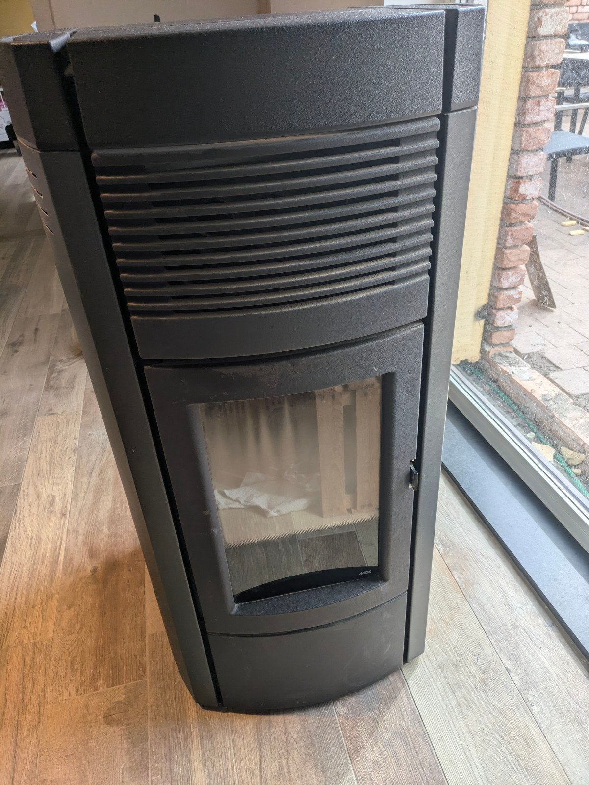 Pelletkachel MCZ Musa 2.0 C-AIR 14kw + dubbelwandige buizen, Huis en Inrichting, Kachels, Ophalen, Pelletkachel