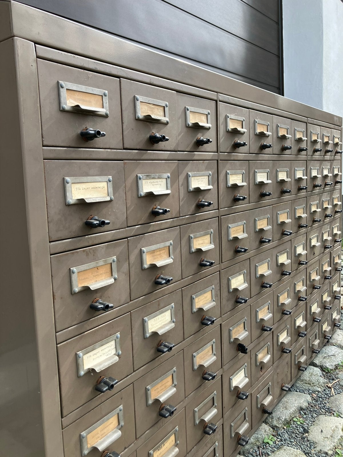 Vintage industriële archiefkast / fichekast uit unif., Enlèvement