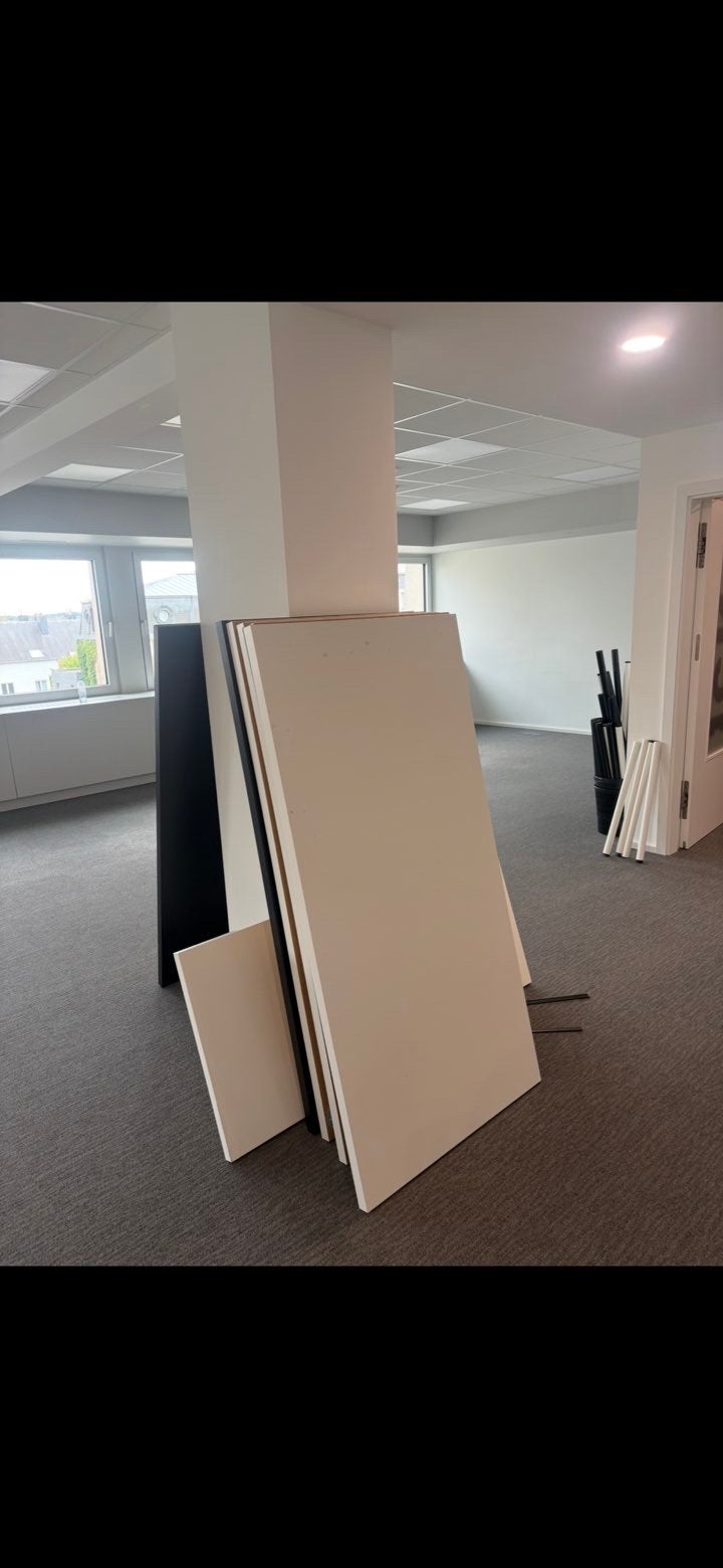 Tafel, eenvoudig, wit en zwart, Ophalen of Verzenden, Zo goed als nieuw, Wit