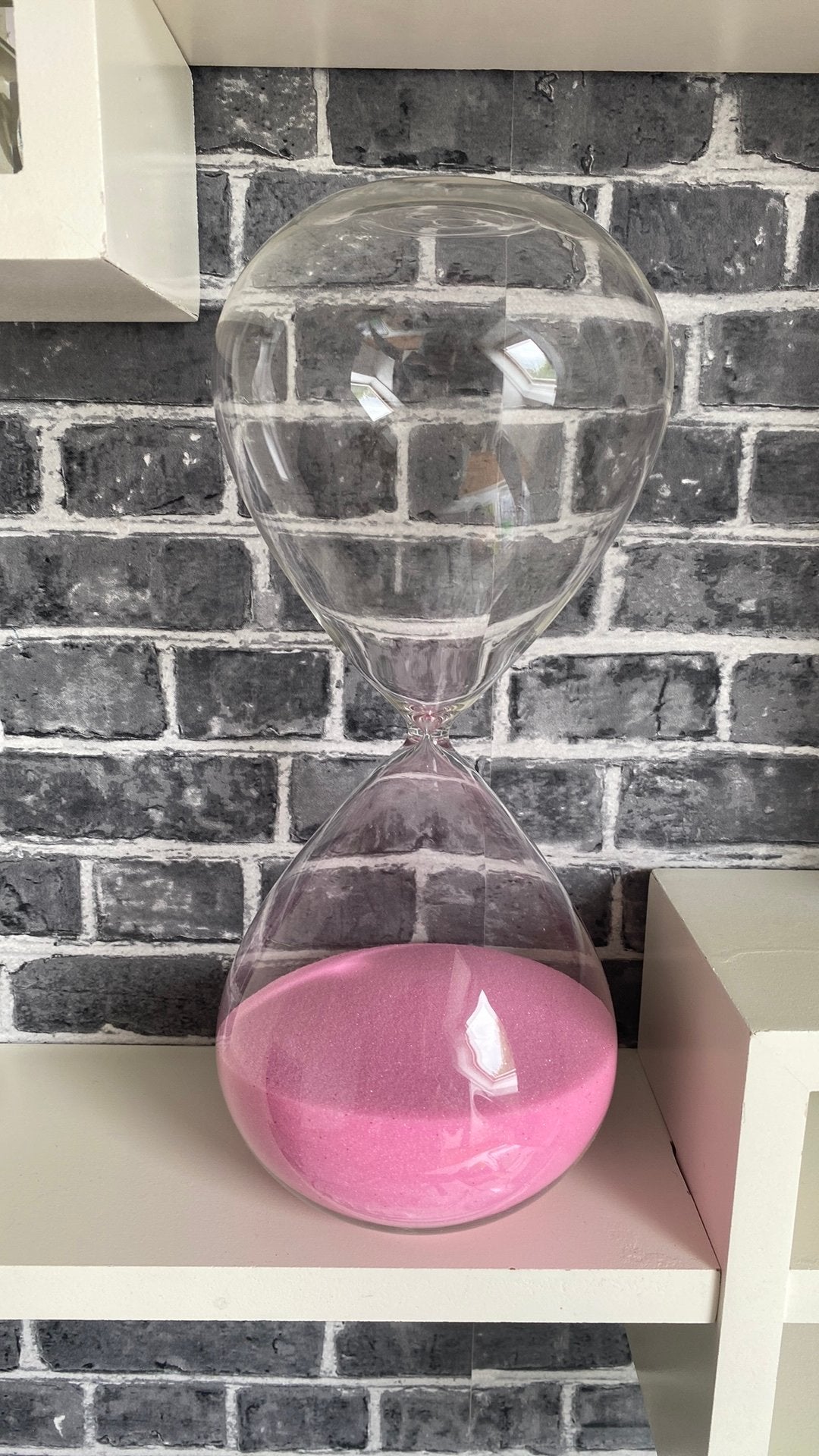 Zandloper in glas, Enlèvement, Comme neuf, Rose, Verre
