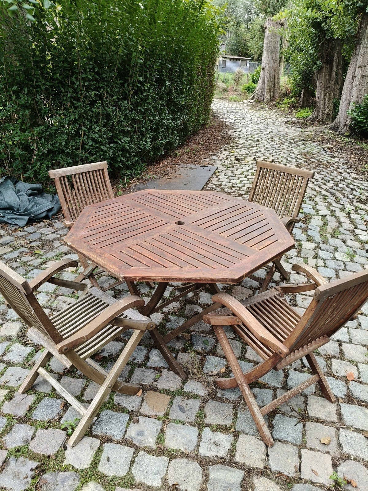 tuinset met 4 stoelen, Tuin en Terras, Ophalen
