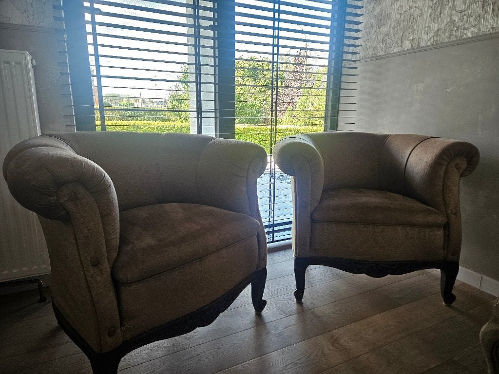 2 antieke fauteuils, Antiek en Kunst, Ophalen
