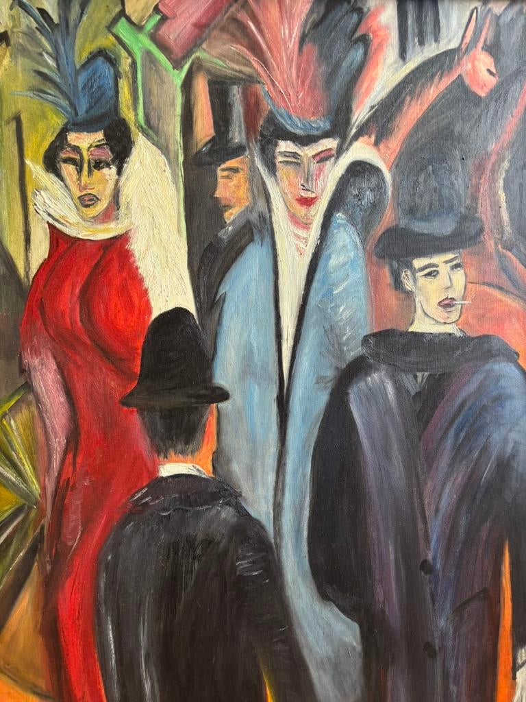 B. Dierckx - Expressionistisch stadsgezicht, Antiek en Kunst, Kunst | Schilderijen | Modern, Ophalen