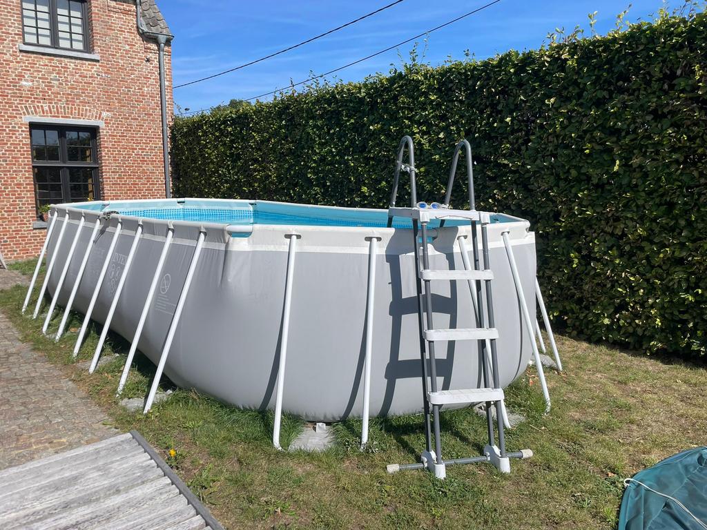 Intex zwembad met warmtepomp, Enlèvement, Comme neuf