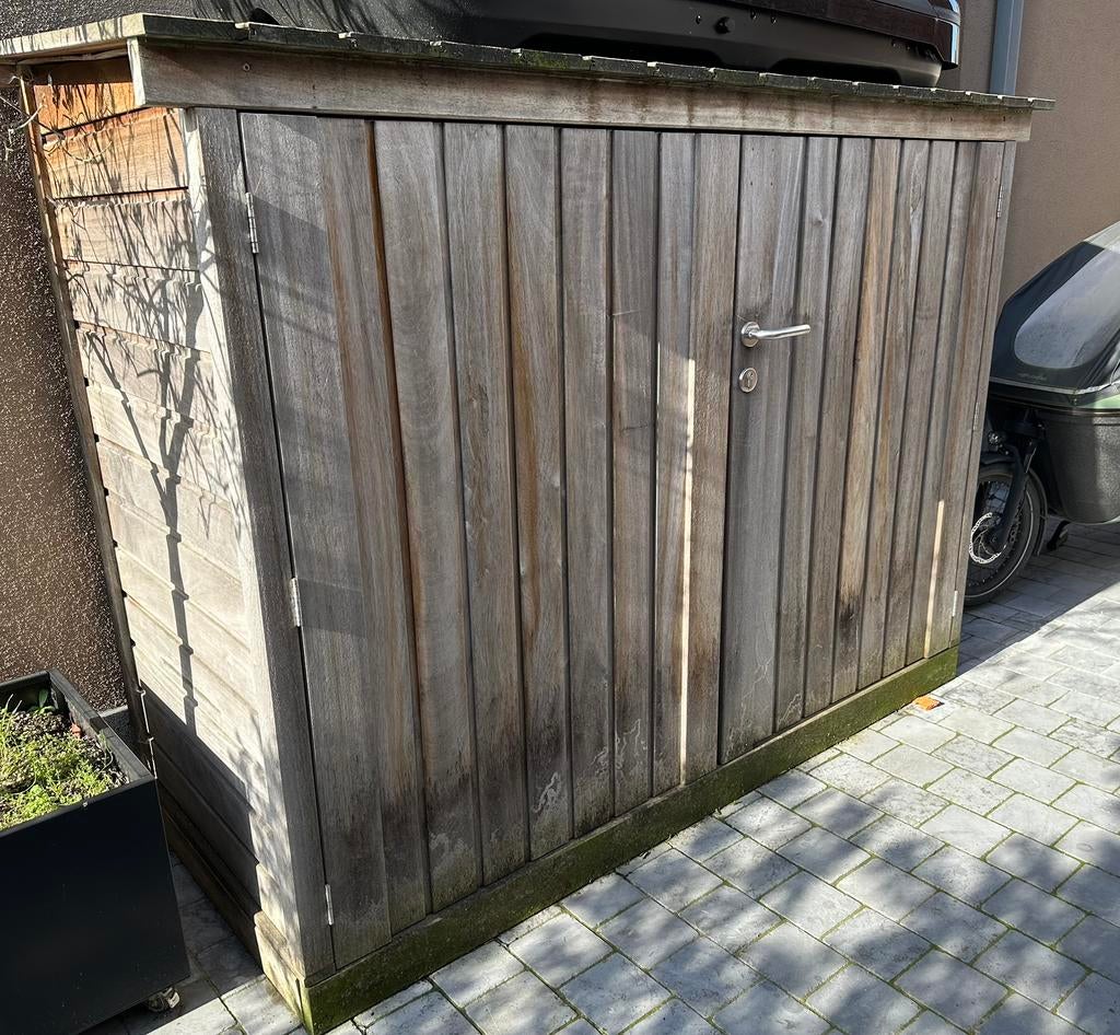 Padoek fietsenberging, Jardin & Terrasse, Stockage & Armoires de jardin, Enlèvement, Bois, Remise à vélos