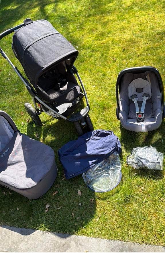 Set complet, Avec siège auto, Comme neuf, Enlèvement, Poussette