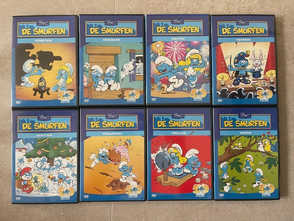 De Smurfen 50 jaar DVD's, CD & DVD, DVD | Enfants & Jeunesse, Comprend un boîtier, Tous les âges, Comme neuf, Enlèvement