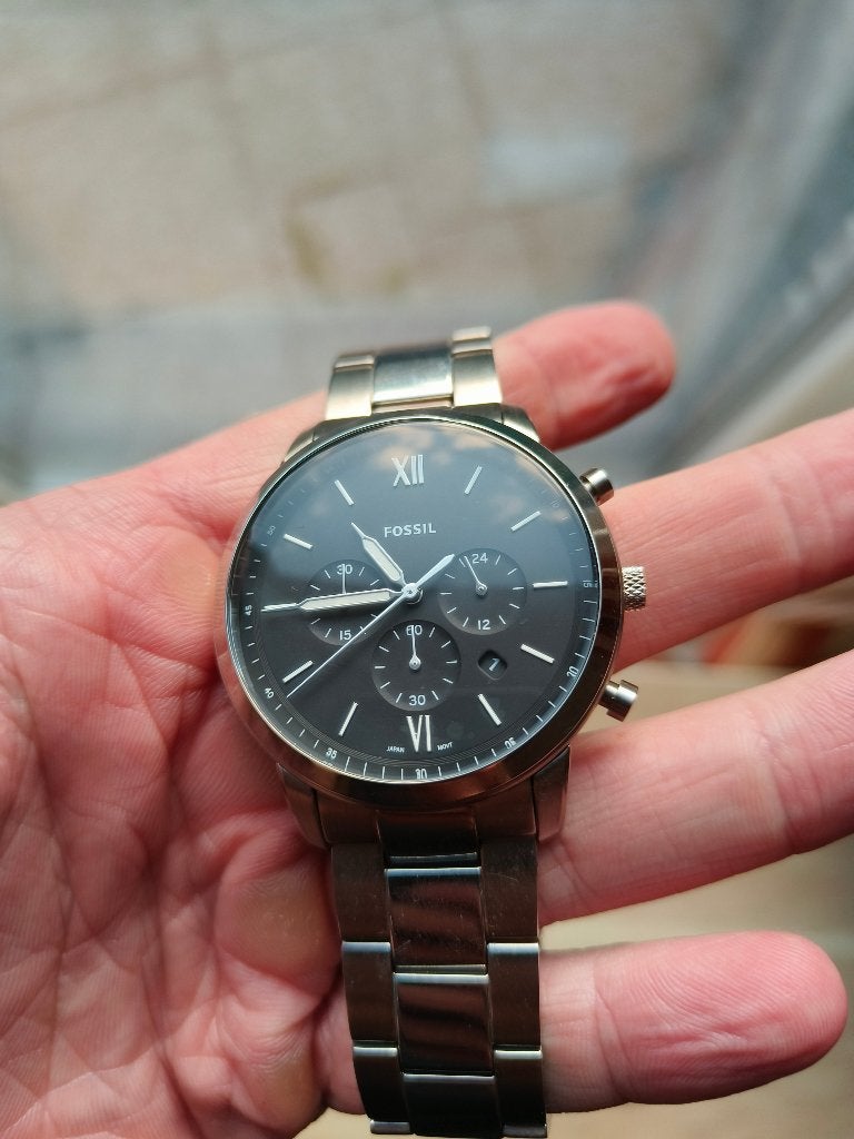 Fossil FS5384, Bijoux, Sacs & Beauté, Montre-bracelet, Autres marques, Enlèvement, Acier
