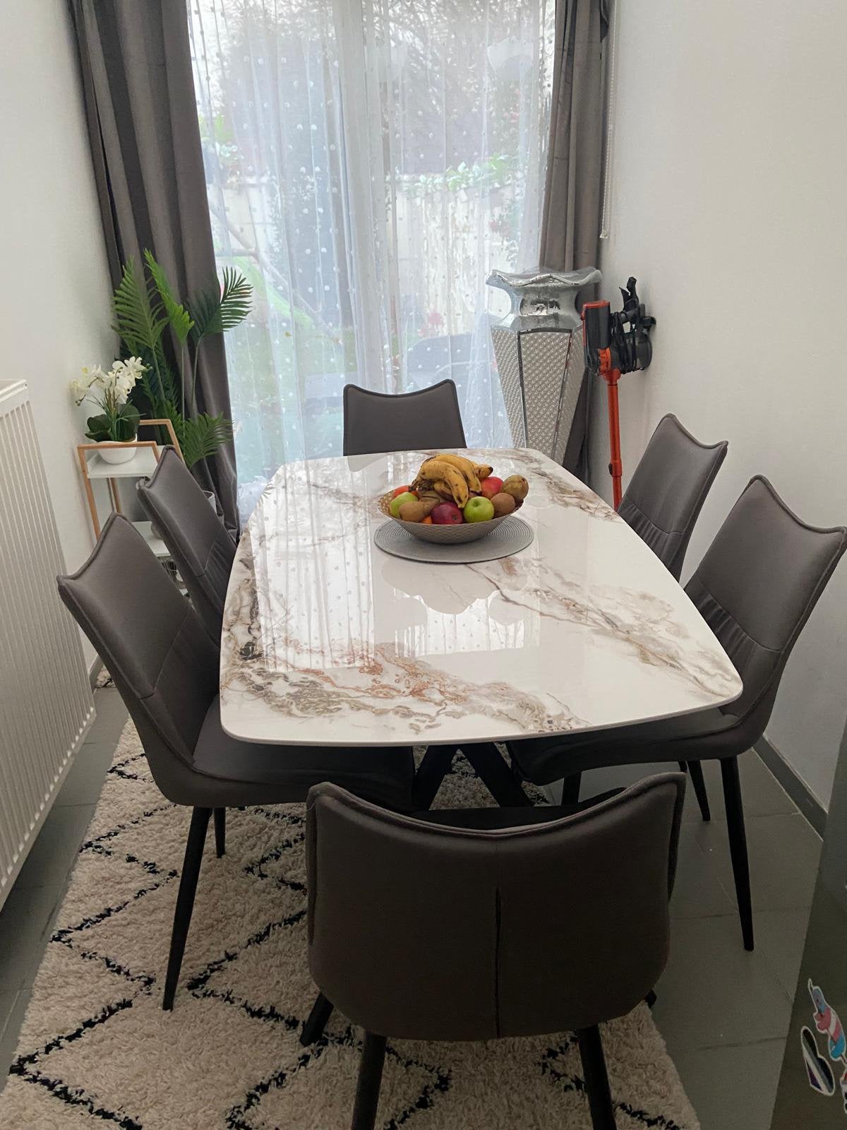 Eettafel met 6 tafel, Ophalen, Zo goed als nieuw
