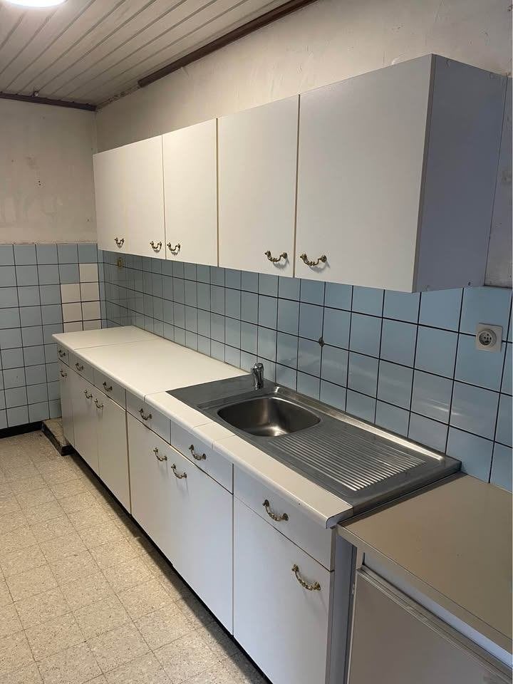 Keuken (Dringend weg wegens verbouwing), Enlèvement, Utilisé, Blanc, Cuisine à paroi simple