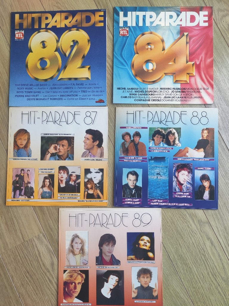Lot 5 Vinyls Hit-Parade : 82-84-87-88-89, Ophalen of Verzenden, Gebruikt