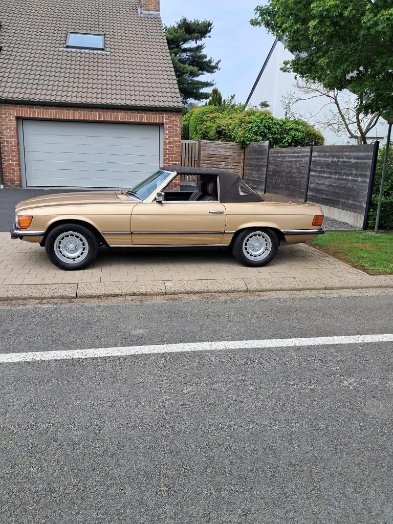 MERCEDES 280 SL OLDTIMER, Auto's, Mercedes-Benz, Automaat, Cabriolet, Beige, Bruin