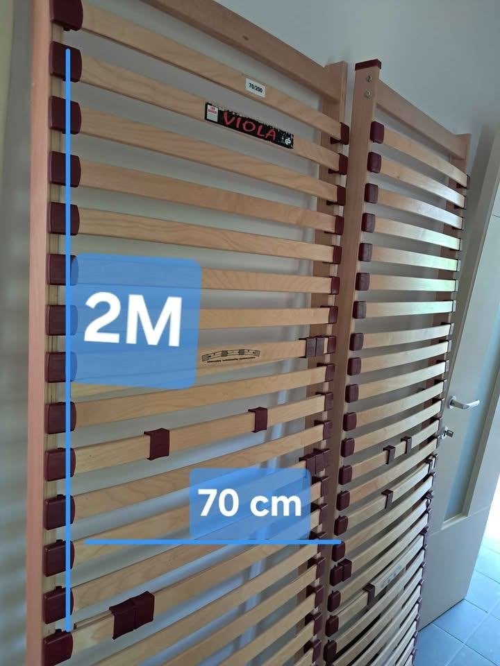 Lattenbodem, Ophalen, 70 cm of minder, Tweepersoons, Zo goed als nieuw