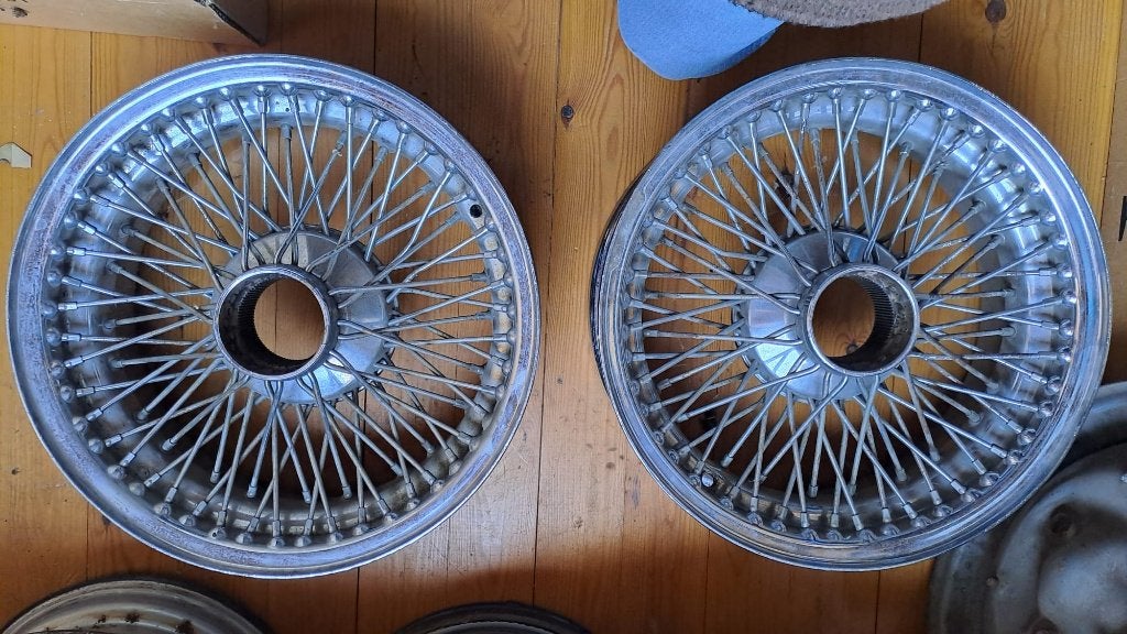 Spaken velgen Jaguar E Type Aston Martin DB6 serie 2 DBS, Ophalen, Gebruikt, 15 inch, Velg(en)