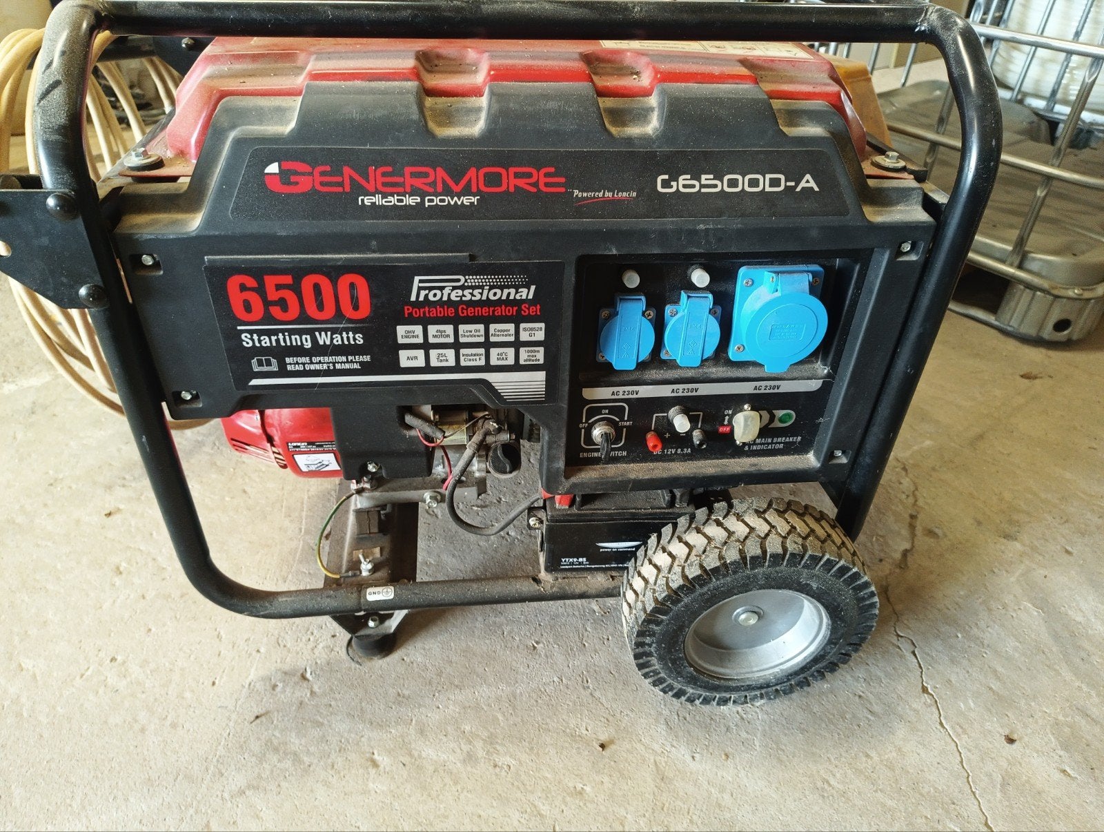 groep generator genermore, Ophalen, Zo goed als nieuw, Elektrisch startend