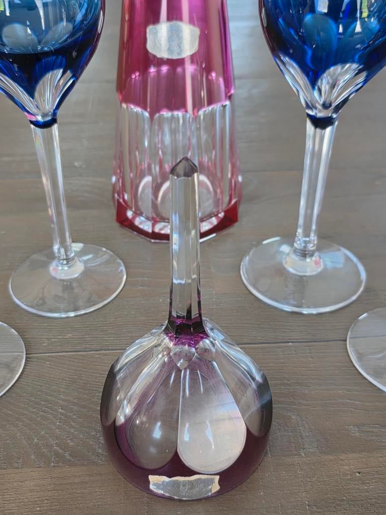 Ensemble verres complet Val St lambert, Antiek en Kunst
