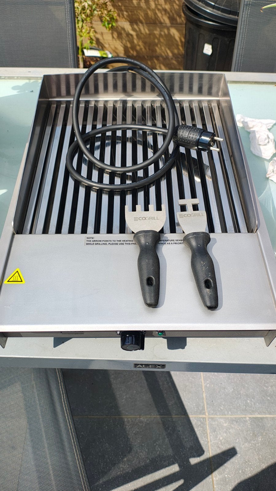 Grill professionnel Alpina EG 6 barbecue, Electroménager, Plaques de gril, Enlèvement, Comme neuf, Gril de table