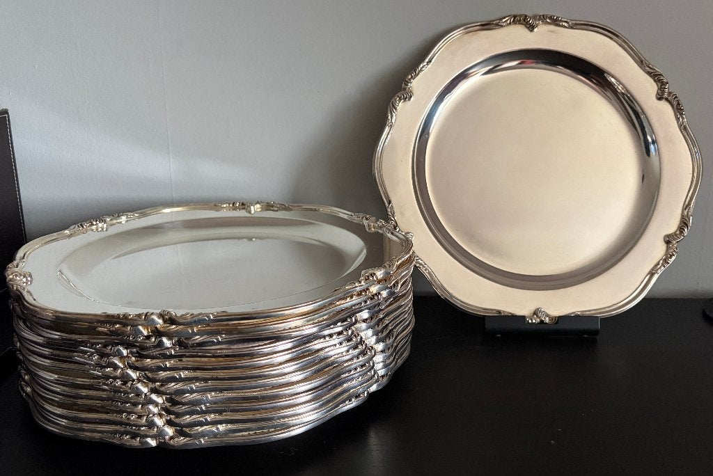 13 Assiettes de Présentation B.Wiskemann en Argent Plaqué, Enlèvement ou Envoi, Argent