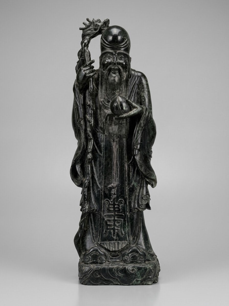 grand jade chinois 95cm., Enlèvement