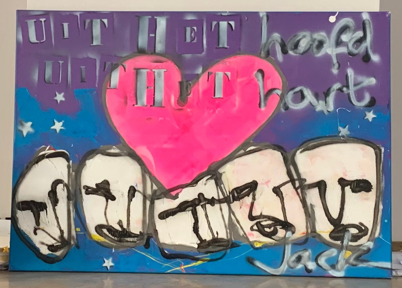 Jack Liemburg origineel werk, Antiek en Kunst, Ophalen