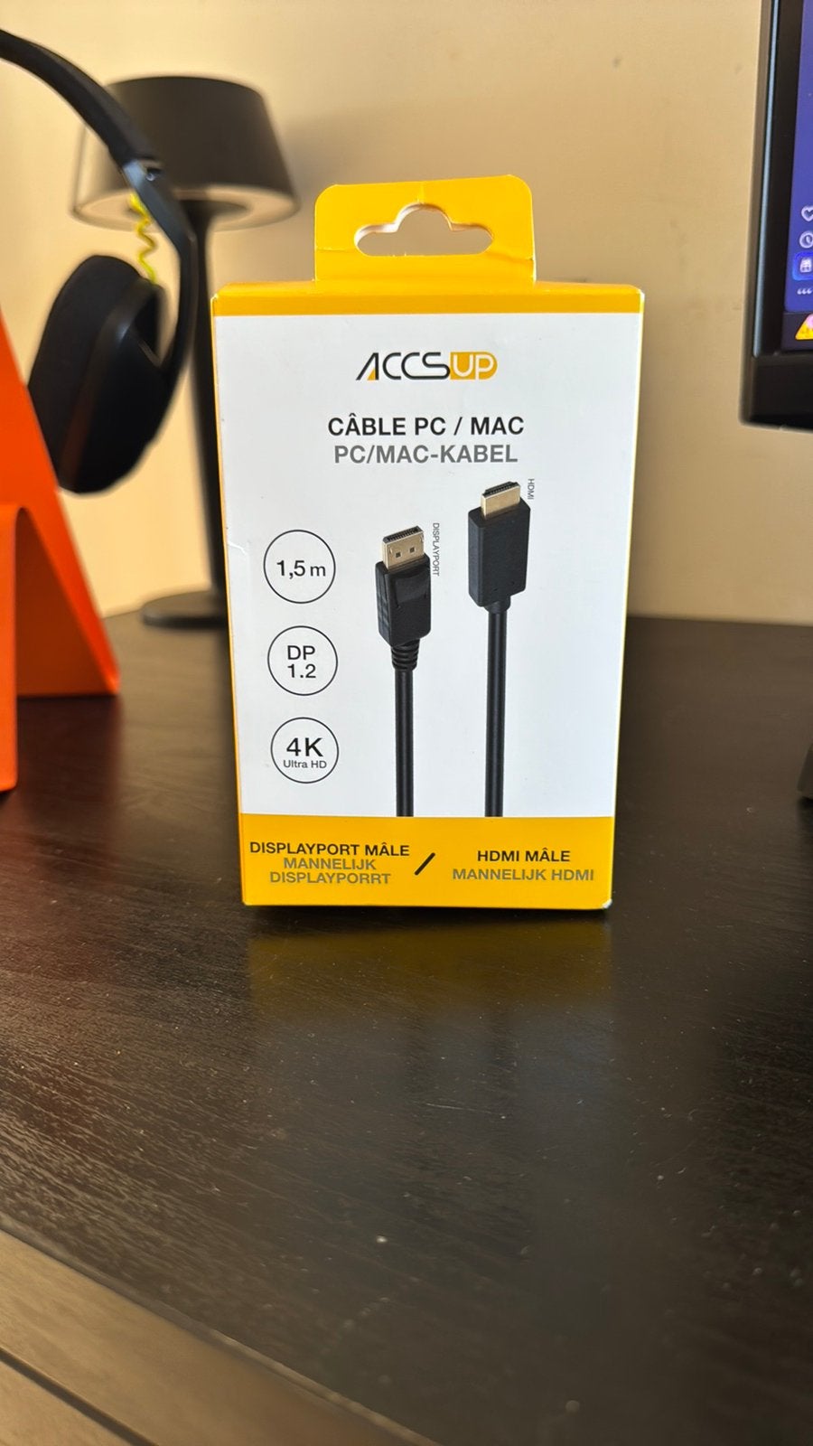 Câble DisplayPort vers HDMI, Enlèvement ou Envoi, Comme neuf