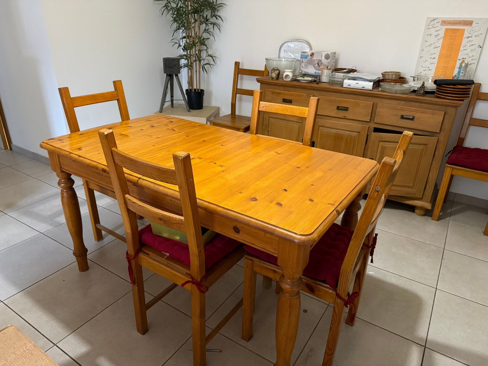 Salle a manger en pin, Maison & Meubles, Enlèvement, Comme neuf