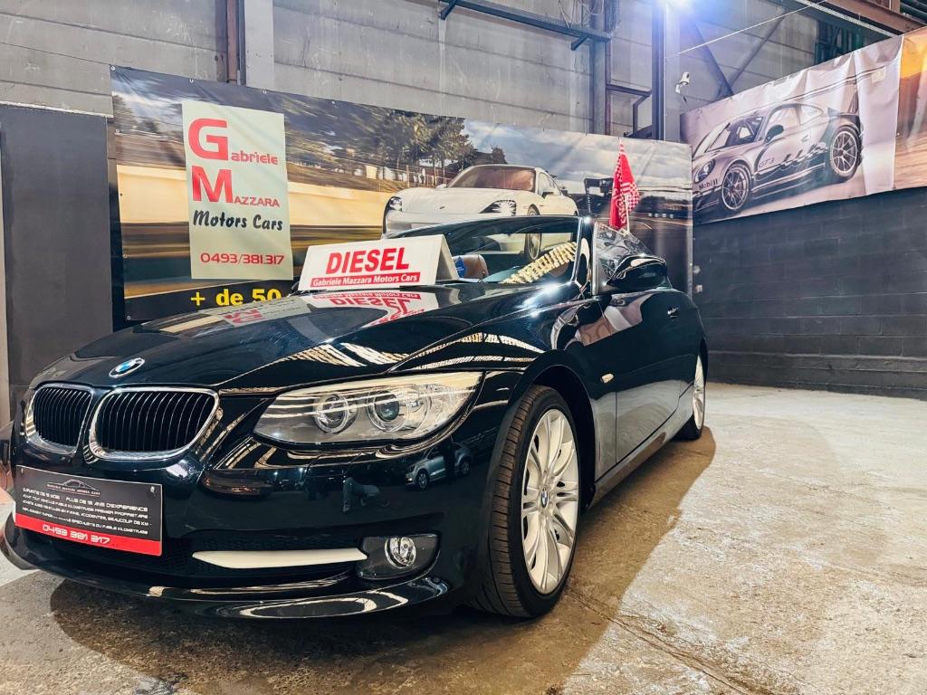 BMW 320D Cabriolet Leder LED GPS Airco, Auto's, BMW, 4 zetels, 135 kW, Zwart, Leder