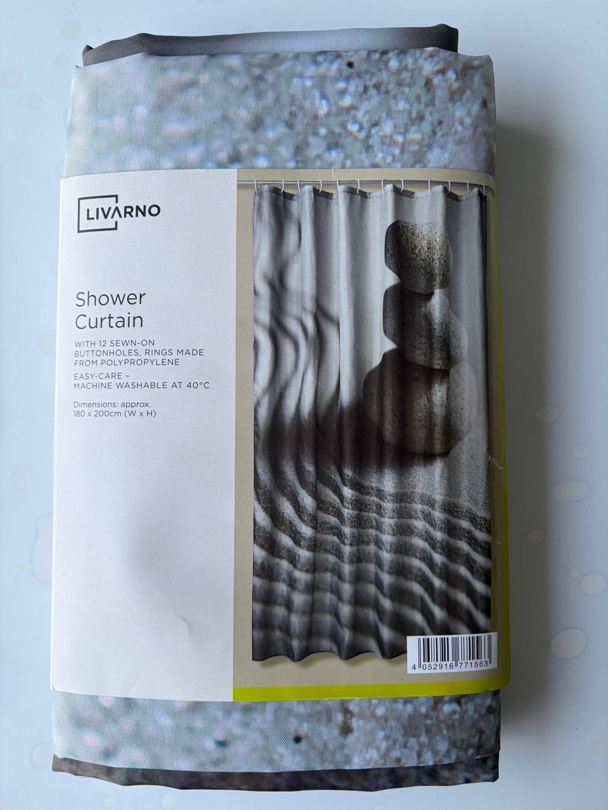 Rideau de douche – Neuf, encore emballé, Neuf, Enlèvement ou Envoi, Accessoire de douche, Gris