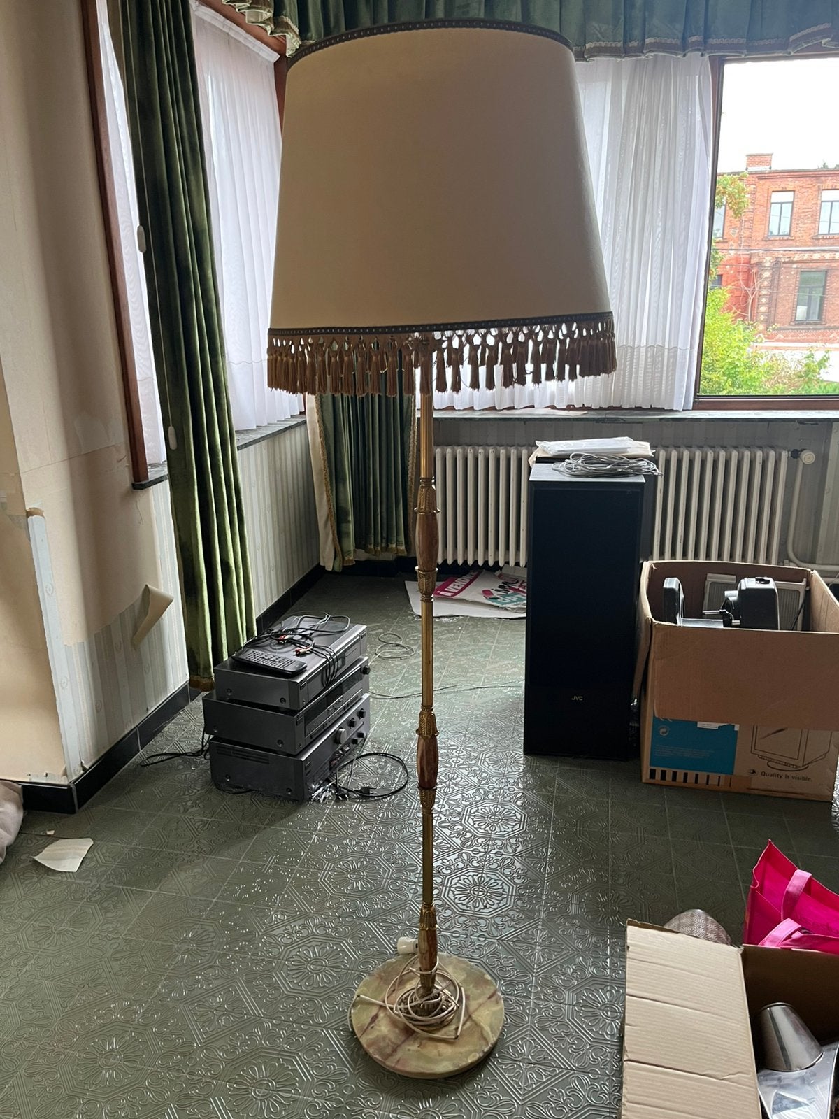 Lampe à pied vintage, Ophalen, Gebruikt, 100 tot 150 cm, Metaal