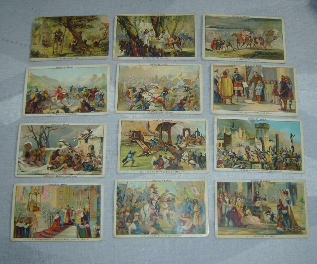 Chromos Chocolate BARON Antw Geschiedenis Belgie 24st Vol, Verzamelen, Foto's en Prenten, Gebruikt, Verzenden, Voor 1940, Prent