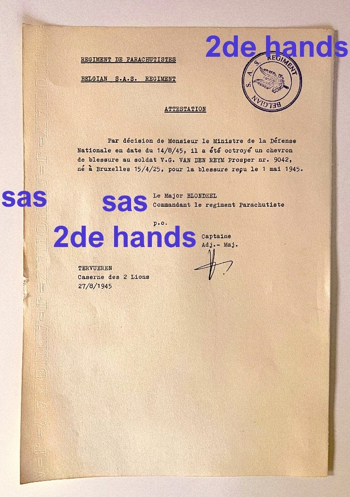 ABBL SAS (Belgique) (par. document 1945), Enlèvement ou Envoi