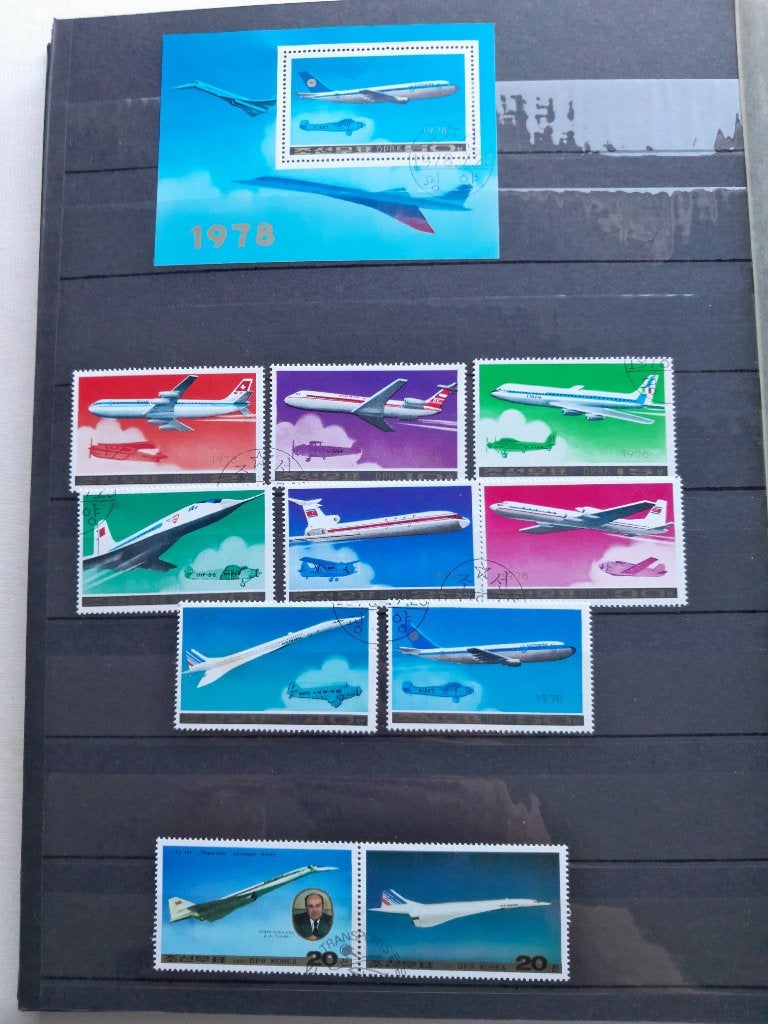 Postzegelboek luchtvaart, Luchtvaart, Ophalen of Verzenden, Zonder stempel, Gestempeld