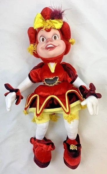 Efteling Pardijntje Pop Kunststof Hoofd Nar knuffel 43cm, Overige merken, Verzenden, Overige typen, Zo goed als nieuw