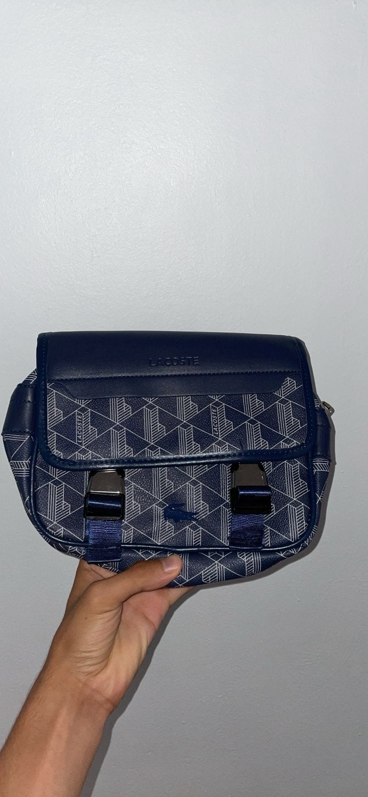 Lacoste tas, Ophalen, Zo goed als nieuw, Blauw