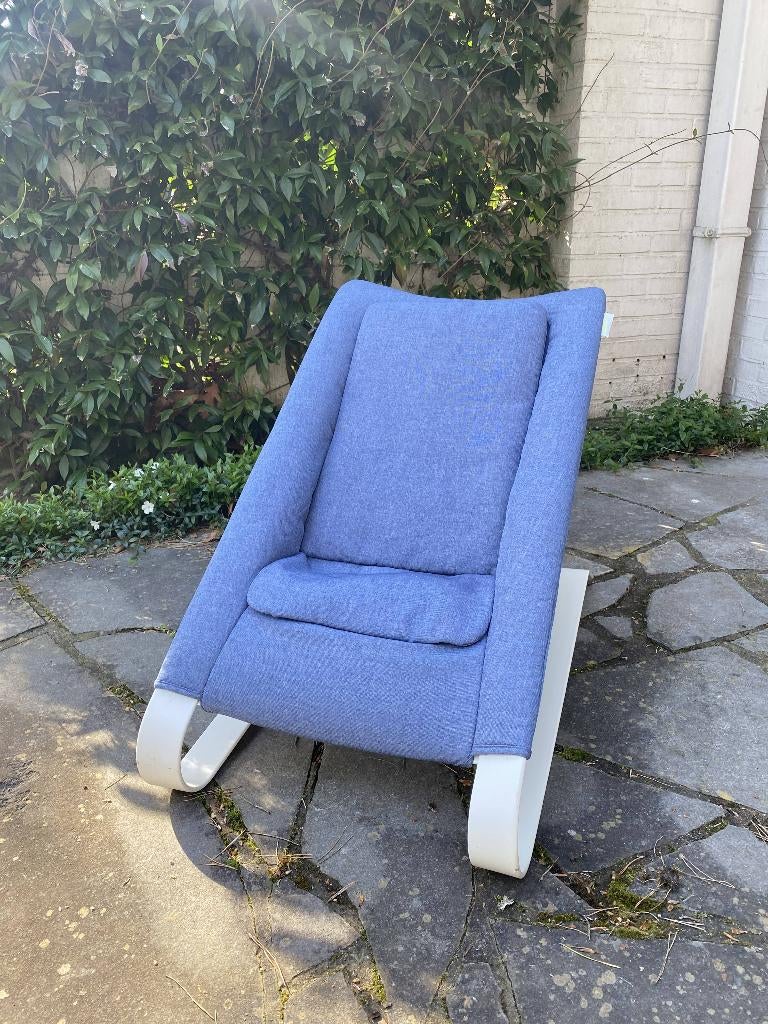 Bombol Bamboo 3D Knit Bouncer denim blue, Verstelbaar, Wipstoel, Zo goed als nieuw, Ophalen