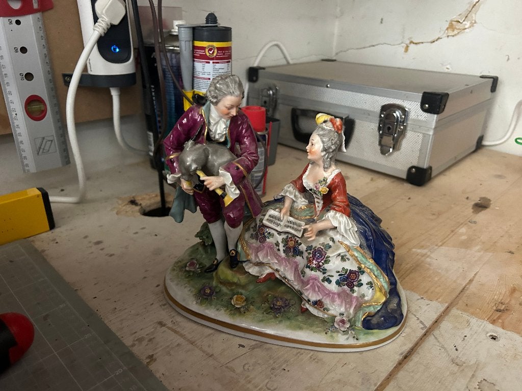 PORCELAINE DE SAXE, Antiquités & Art, Pierre ou céramique, Enlèvement, Groupe de personnes, Multicolore