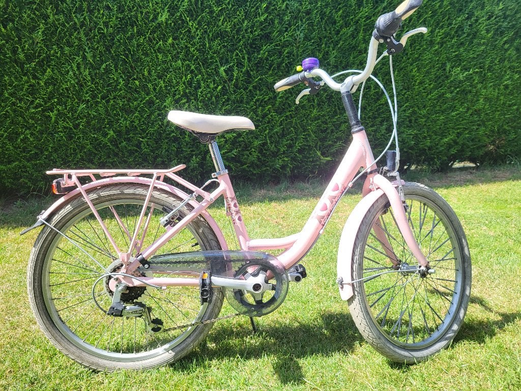 22 inch meisjesfiets roze 6 versnellingen, Fietsen en Brommers, Fietsen | Meisjes, Ophalen, 22 inch, Gebruikt, Velgrem