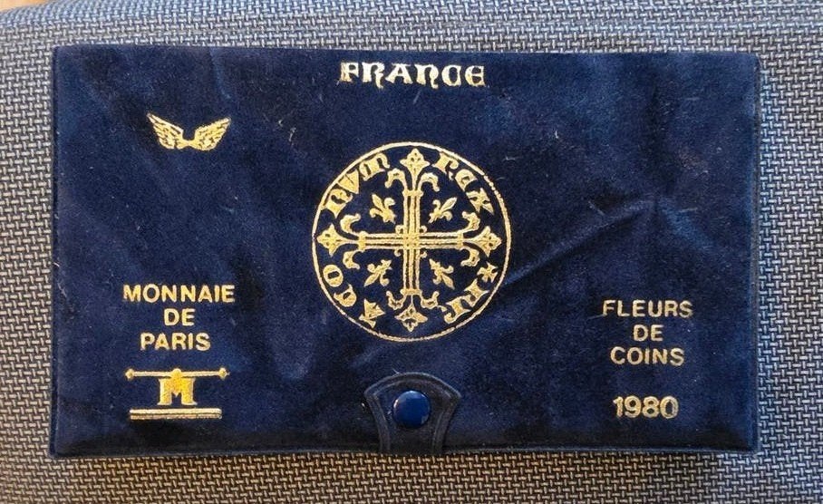​Coffret FDC 1980 Monnaie de Paris (50 Francs Hercule), Ophalen, Munten