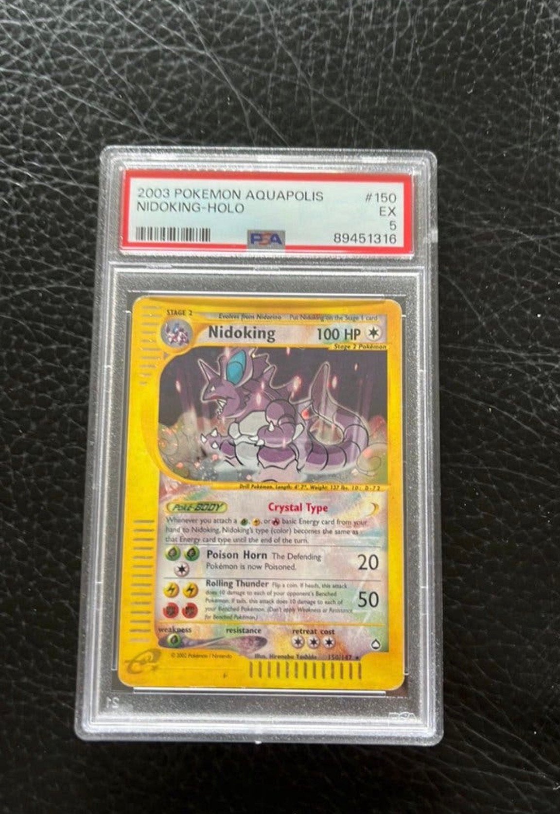 Nidoking graded psa 5, Hobby en Vrije tijd, Ophalen, Zo goed als nieuw