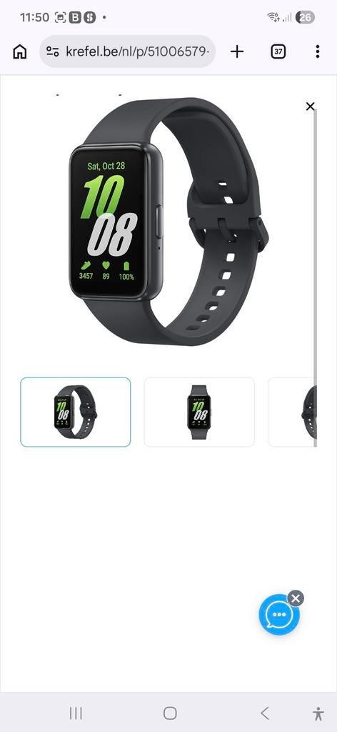 Splinternieuwe Samsung fit 3 grijs, Handtassen en Accessoires, Smartwatches, Ophalen of Verzenden, Grijs