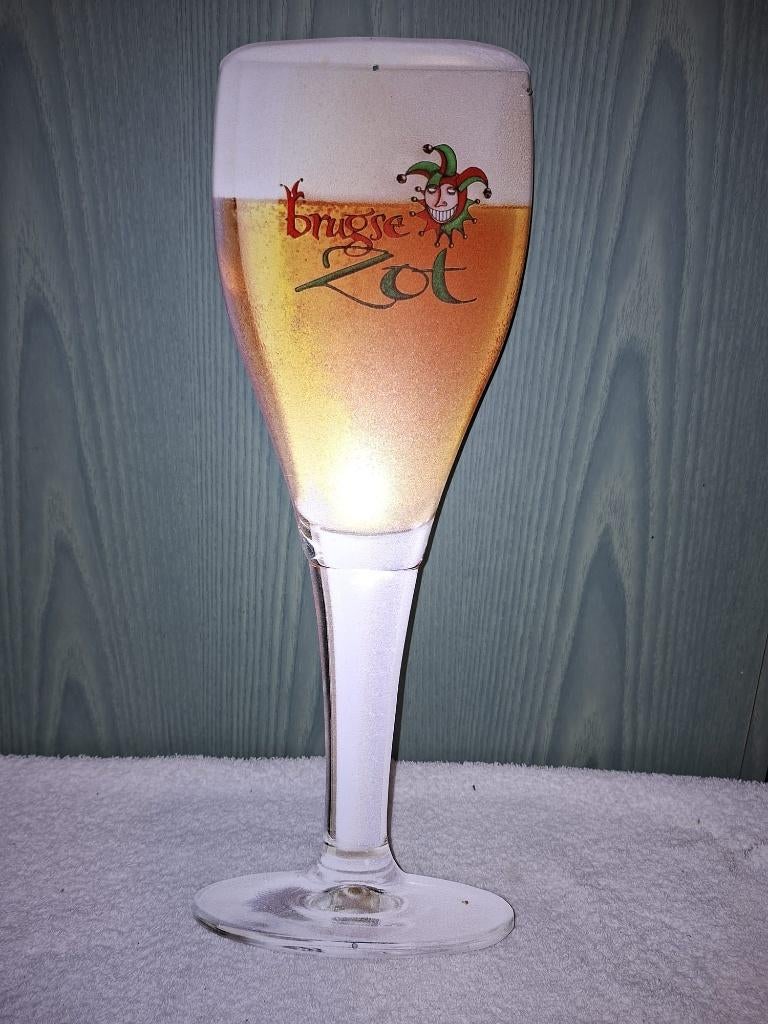 Ijzeren-email reclame plaat, Brugse Zot, Verzamelen, Biermerken, Ophalen of Verzenden, Nieuw, Reclamebord, Plaat of Schild, Overige merken