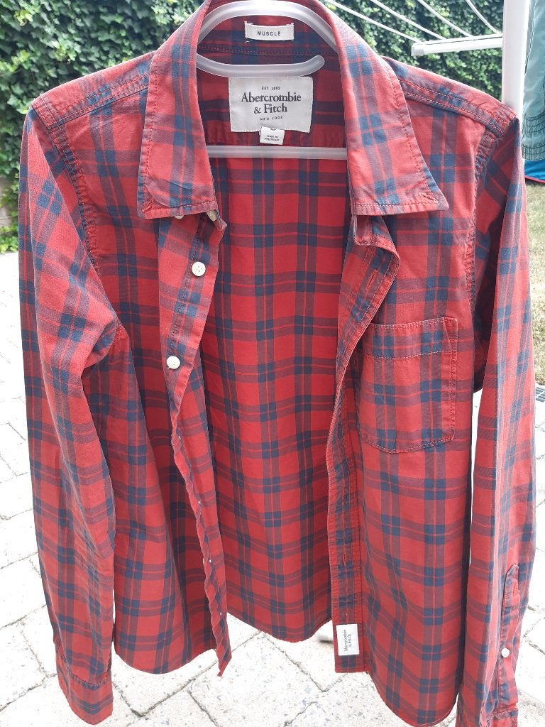 Hemd Abercrombie & Fitch – maat S, Ophalen of Verzenden, Rood, ABERCROMBIE & FITCH., Halswijdte 38 (S) of kleiner